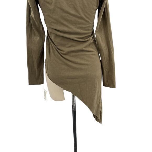 Owens’ Slab‎ by Rick Owens Asymmetrical Long Sleeve Tee Green Size Small - Picture 11 of 15
